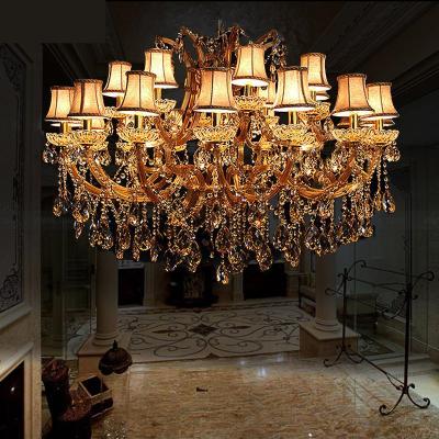 China Classic crystal chandeliers Lighting 24 Lights For Hotel Project (WH-CY-55) for sale