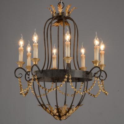 China Antique french wrought iron chandelier for Indoor home hotel pendant lights (WH-CI-45) for sale