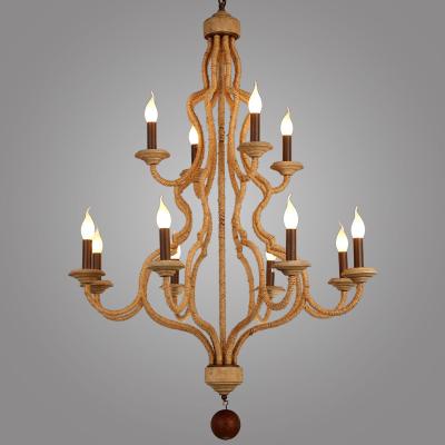 China Vintage wood chandelier for industrial home decoration (WH-CI-67) for sale