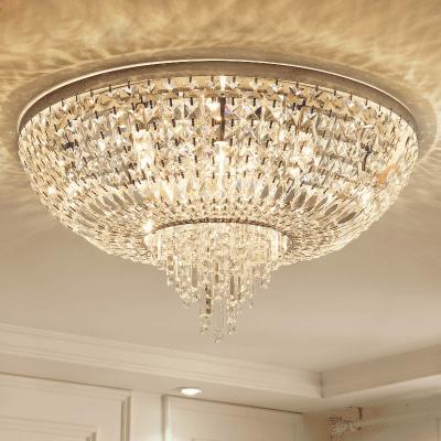 China Crystal flush ceiling lights uk Round Shape For House Lighting Fixtures (WH-CA-45) for sale