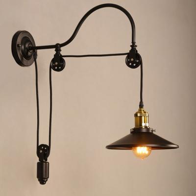 China Industry vintage retro Loft wall lamp Home goddess Adjustable Iron Pulley light（WH-VR-41） for sale