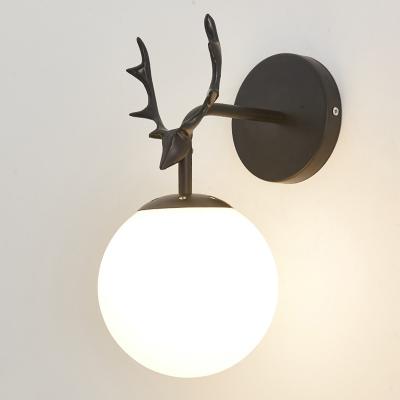 China Modern bedroom wall lamp living room background wall corridor aisle antler wall lamp（WH-OR-16) for sale