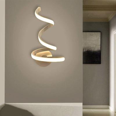 China Bedside Room Bedroom Creative Wall Mount Wall Lamp Decor Arts LED Spiral Light(WH-OR-107) for sale