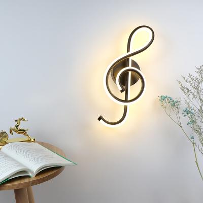 China LED Wall Lamp Bedroom Beside Wall Light Music Clef Shape Home Indoor wall lights for bedroom(WH-OR-172) for sale