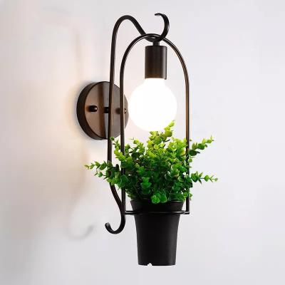 China Nordic Wall Lamp Industrial Vintage Iron Metal Plant Wall Lamp(WH-OR-177) for sale