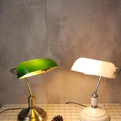 China American Retro Bank table lamp High quality luxury villa Green table lamp(WH-MTB-57) for sale