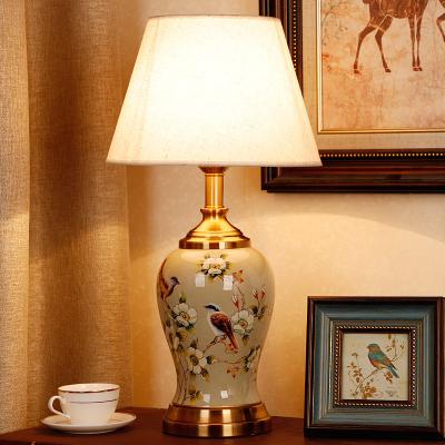 China Chinese-Style Ceramic Table Lamp Classical Household Bedside Lamp(WH-MTB-119) for sale