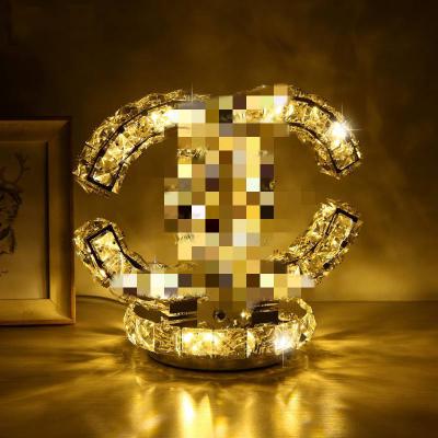 China Crystal Table Lamp Bedroom Crystal Bedside Lamp Round LED Decorative Table Lamp(WH-MTB-126) for sale