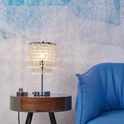 China Modern LED Iron Crystal Bedside Table Lamp for Living Room luxury table lamp(WH-MTB-128) for sale