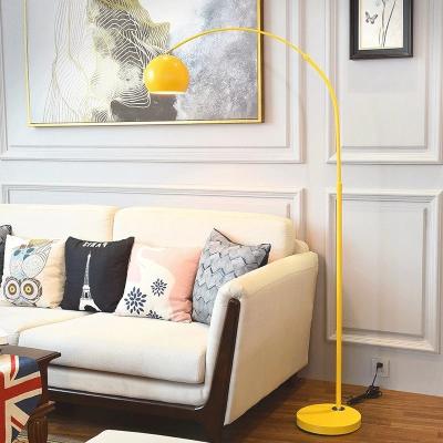 China Macaron floor lamp fishing led floor lamp dimmable living room yellow floor lamp(WH-MFL-124) for sale