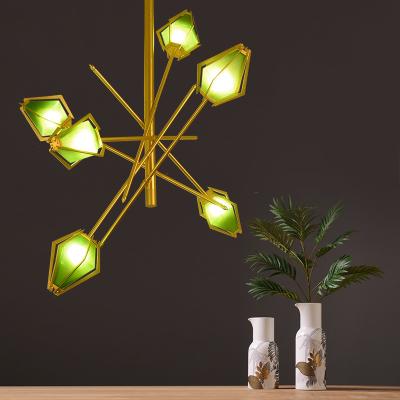 China Modern LED Spiral Gold LED Pendant Light Lighting Green living room chandelier Harlow Small Chandelier(WH-MI-139) for sale