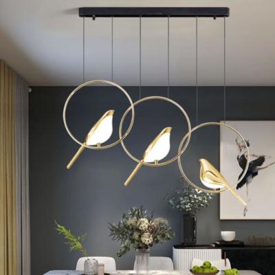 China Foyer Restaurant LED Chandelier Gold Magpie Bird Home Decoration Lighting Nomi Chandelier(WH-MI-199) for sale