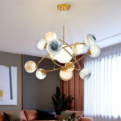 China LED glass globe pendant light Wandering Earth planet chandelier(WH-MI-238) for sale