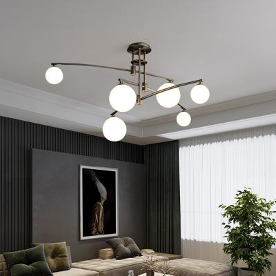 China Postmodern glass chandelier Nordic led ceiling chandelier creative magic bean long chandelier (WH-MI-285) for sale