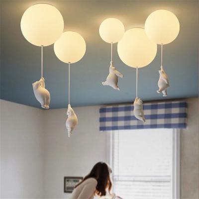 China Modern LED balloon Ceiling Lights Warm Cartoon Bear Ceiling lamp Kids room chandelier (WH-MI-303) for sale