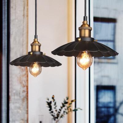 China Black Pendant Light with Cord LOFT Creative Metal Umbrella Lamp Industrial plug in chandelier(WH-VP-59) for sale