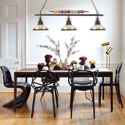 China Vintage 3 Lights Light Metal Pendant Lamp with Glass Shade for Special Billiard antique pendant light(WH-VP-86) for sale