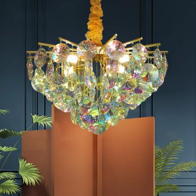 China Creative Colorful Crystal Chandelier For Living Dining Room Led Home k9 crystal chandelier(WH-CY-223) for sale