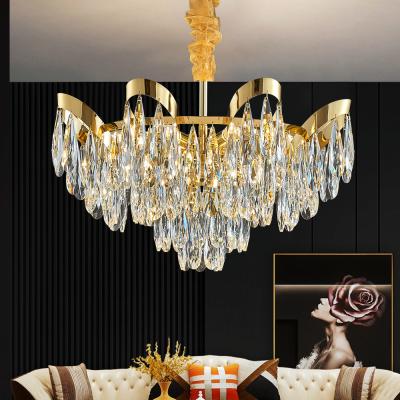 China Luxury Crystal Chandelier For Living Room Led Gold basket empire crystal chandelier(WH-CY-226) for sale