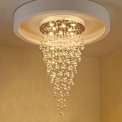 China Modern Led K9 crystal chandelier lamp round lamp crystal glass chandelier light(WH-NC-31) for sale