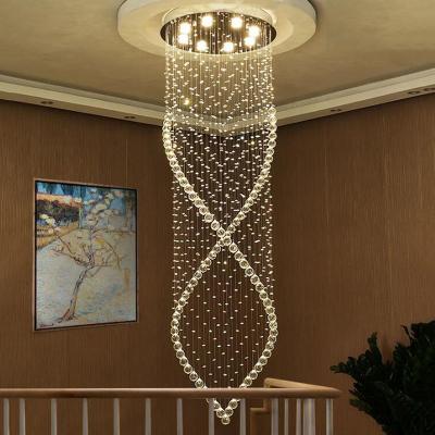 China Modern Crystal Chandelier Light Stairs LED Crystal Chandelier for Villa Hall Drop light(WH-NC-36) for sale