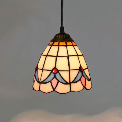 China Retro Pendant Lights Stained Glass Lighting Mediterranean Hanging Lamp(WH-TF-23) for sale