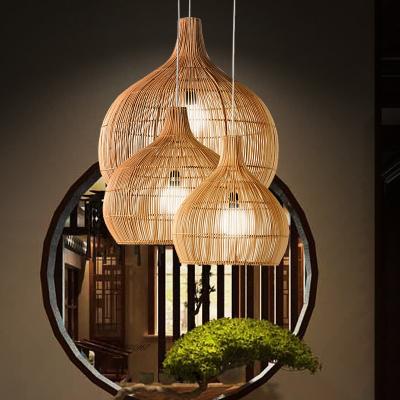 China Vintage Rattan Pendant Lights Hand-woven Rattan Hanging Lamp Lights for Living Room Decoration  Light(WH-WP-23) for sale