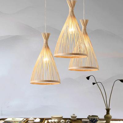 China Handmade Bamboo Weaving Pendant lights Art Retro Cafe Bar Lounge Light(WH-WP-42) for sale