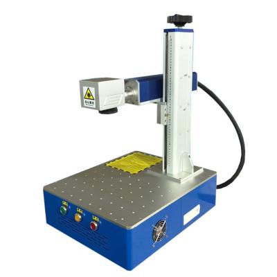 China Small Size Cheapest Price 20W 30W 50W Metal Laser Plastic Rotary Fiber Laser Marking Machine for sale