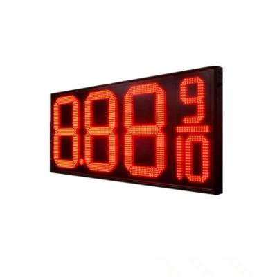 China Exhibición del precio de la gasolina de 12 de la pulgada dígitos LED del color rojo cuatro para la gasolinera en venta