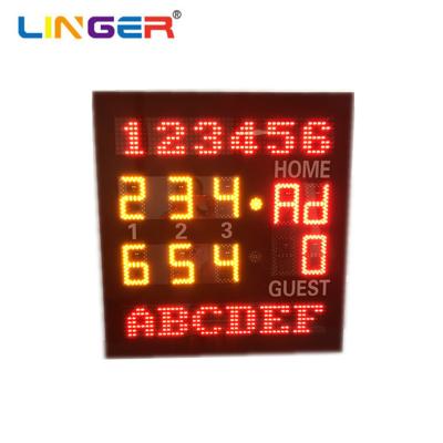 中国 6 Inch Digit In Amber Color Led Tennis Scoreboard With Team Name 販売のため