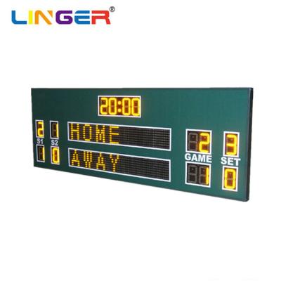 China Iron Cabinet British Led Tennis Scoreboard With Player Name In Amber Color zu verkaufen