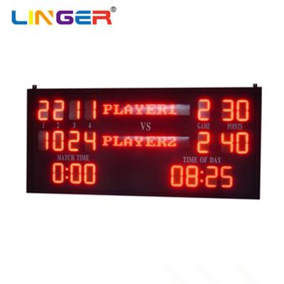 China 630nm Red Light Emitting Diode Led Tennis Scoreboard With Name Letters Te koop