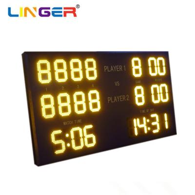 China 1.6mm Thickness Fr4 Pcb Digit Electronic Tennis Scoreboard In Amber zu verkaufen