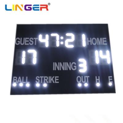 China LED Baseball Scoreboard mit einfacher Installation, hoher Haltbarkeit und Farboptionen für Rot/Gelb/Grün/Weiß zu verkaufen