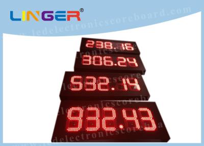 China Color rojo del LED de la gasolina de la muestra de gran tamaño del precio con 6 líneas gabinete de aluminio del marco/del hierro en venta