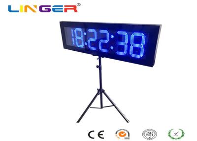 China Exhibición llevada electrónica del reloj para el deporte de la raza en color azul con el trípode en venta