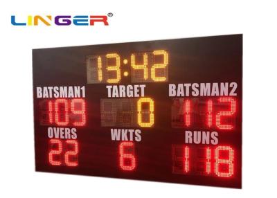 China Customized Controller 12inch LED Cricket Scoreboard With Waterproof Cabinet for sale