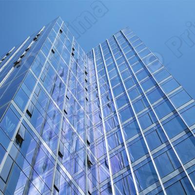 China Prima China Tempered Glass Thermal Curtain Wall Window Contemporary Material Building Exterior Price Unitized System for sale