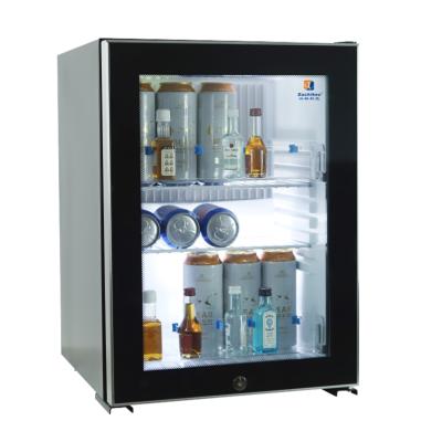 China Absorption Mini Fridge Bar Glass Door Solid Door Household Hotel Mini Fridge 30l for sale