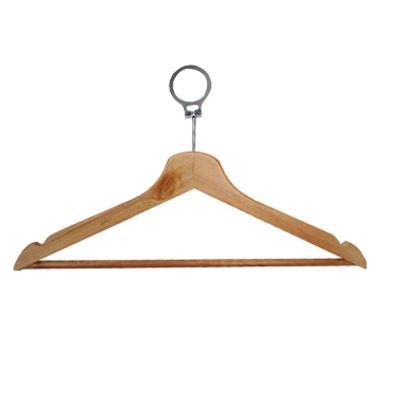 China New Bathroom Home Hotel Wooden Hangers Classic/Postmodern Professional Fixed Ring Clothes for sale