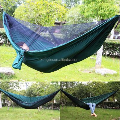 China KongBo Hammock Open Outdoor Parachute Straps Hanging Travel Hammock Swings With Mosquito Net for sale