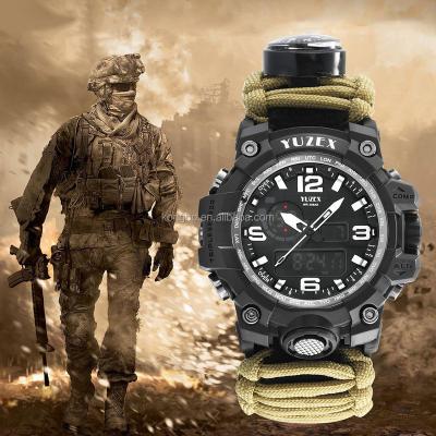 China Stainless Steel KongBo G5 Outdoor YUZEX Multifunctional Paracord Weaving 50m Waterproof Survival Watch for sale