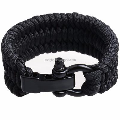 China KongBo Adjustable Parachute Cord Bracelet Custom 550 Metal Buckle Survival Bracelet KS024 for sale