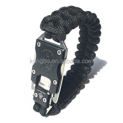 China Outdoor Parachute Rope Self-defense 7 Core Survival KongBo Survival Weaving Bracelet for sale