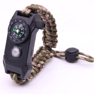 China Multifunctional (LED Fire Starter KongBo Fire Starter Survival Paracord Outdoor Adjustable Bracelet for sale