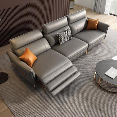 China 2021 new best-selling modular lightweight luxury sofa recliner multifunctional leather sofa with cushions living room electric sofa for sale