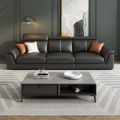 China Italian furniture living room sofa set sale sofa set creative leather latex furniture simple modern leather modular hot light for sale