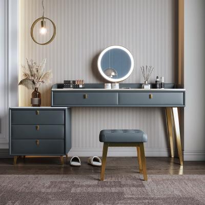 China Hot Selling Modular Dresser Tables Modern Luxury Nordic Modern Dresser Integrated Dresser Table Home Mirror Small for sale