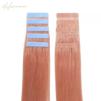 China Wholesale Unprocessed Unprocessed Virgin Silky Straight Welf Indian Straight Hair Extension Herrera Wave Tape Hair Extension Human Hair Extension for sale